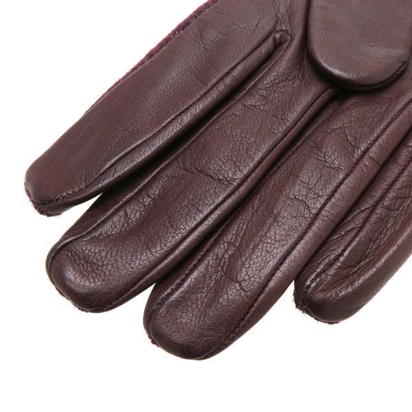 Hermes Gloves Burgundy — view 7