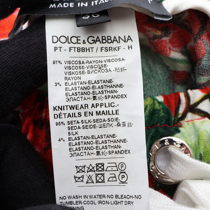 Dolce & Gabbana Pants Floral Pattern Side Line Rayon — view 4