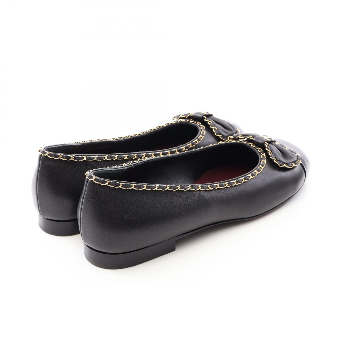 Chanel CC Logo Ribbon Leather Patent Pumps Heels — view 2