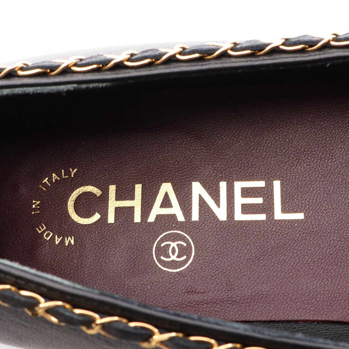Chanel CC Logo Ribbon Leather Patent Pumps Heels — view 5