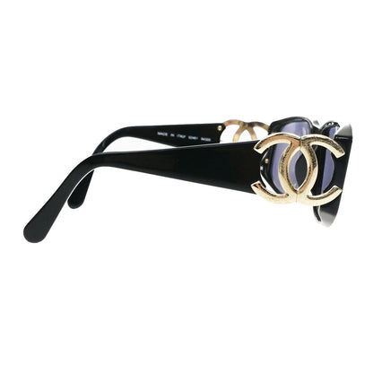 Chanel Sunglasses CC Logo Black Gold Eyewear — view 5
