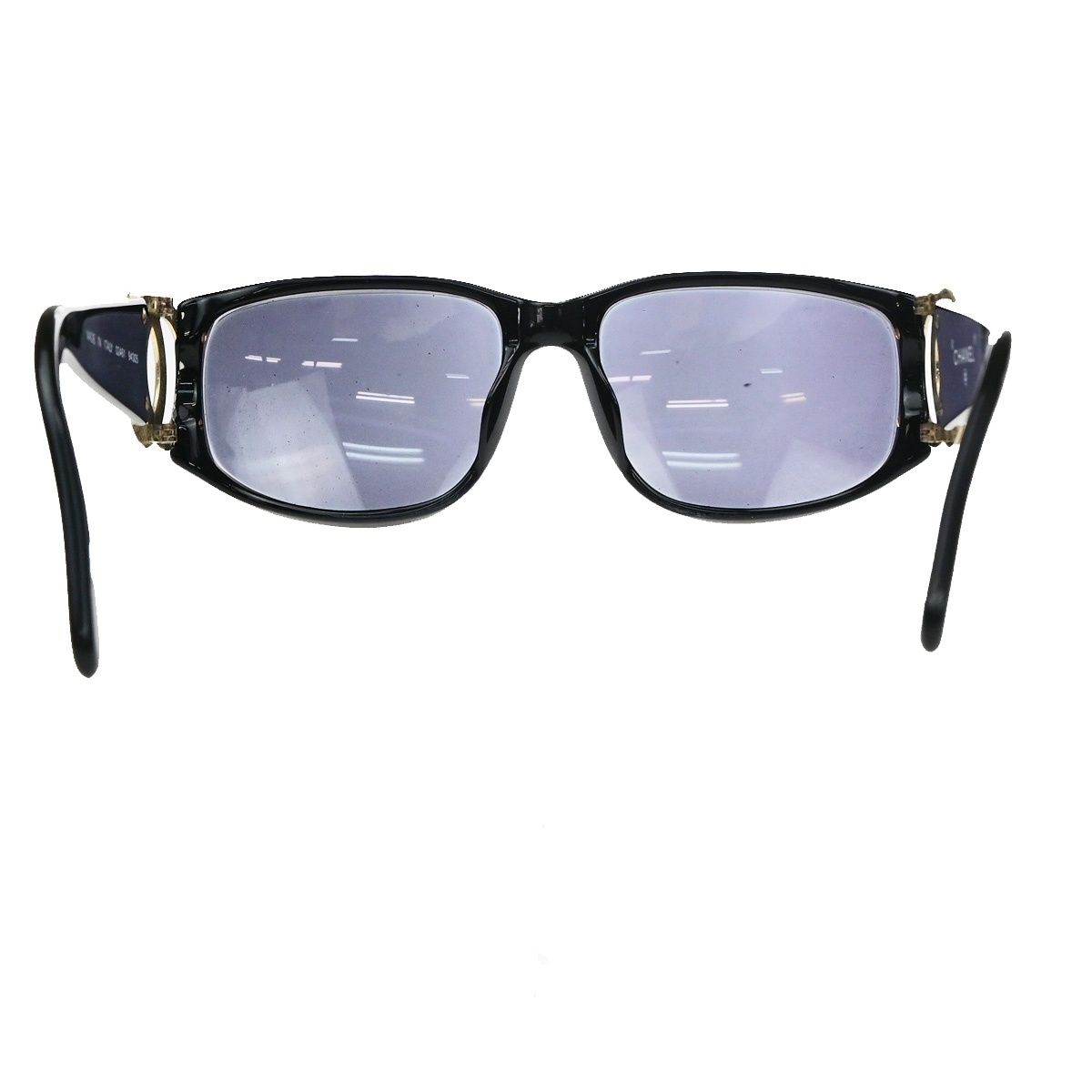 Chanel Sunglasses CC Logo Black Gold Eyewear — view 4