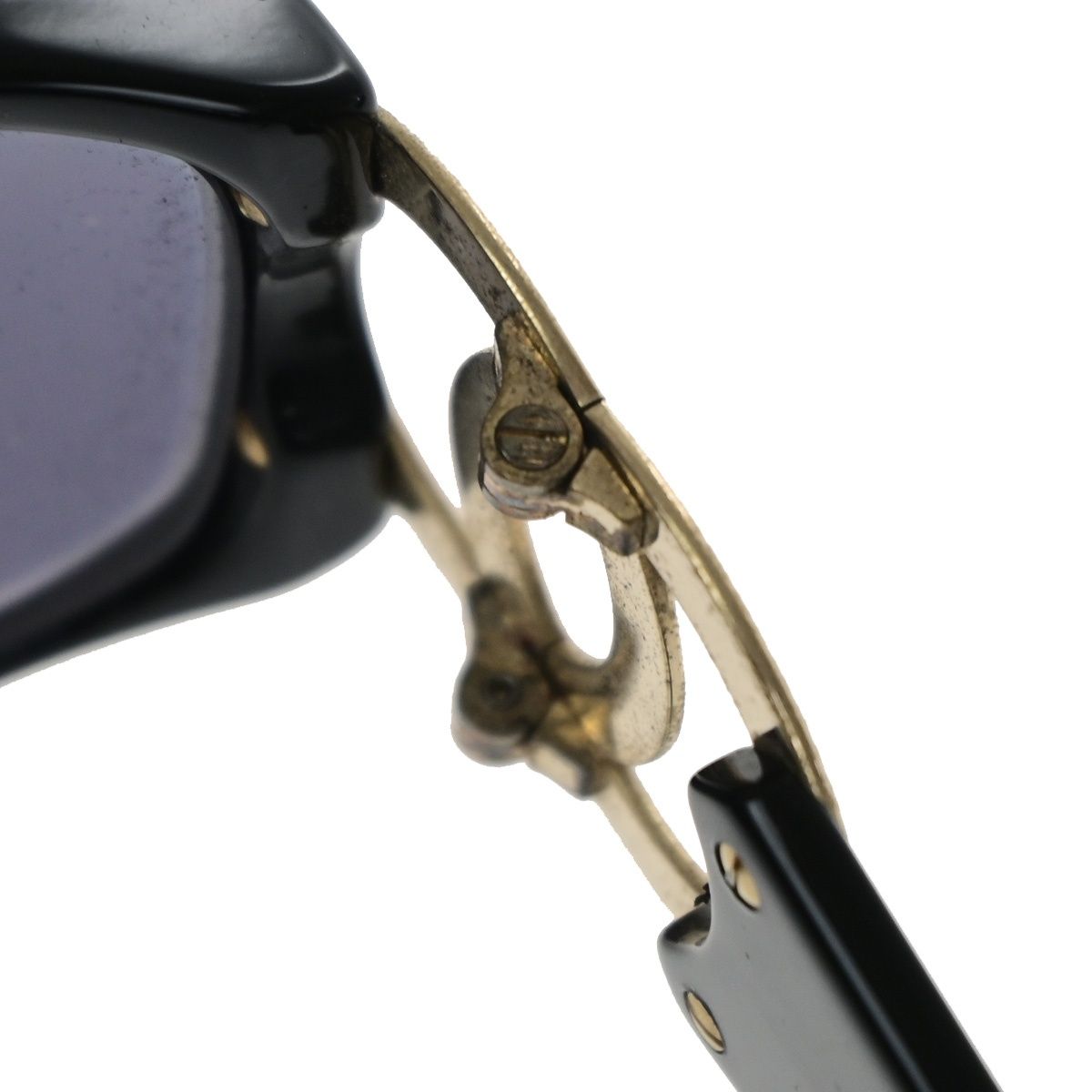 Chanel Sunglasses CC Logo Black Gold Eyewear — view 8