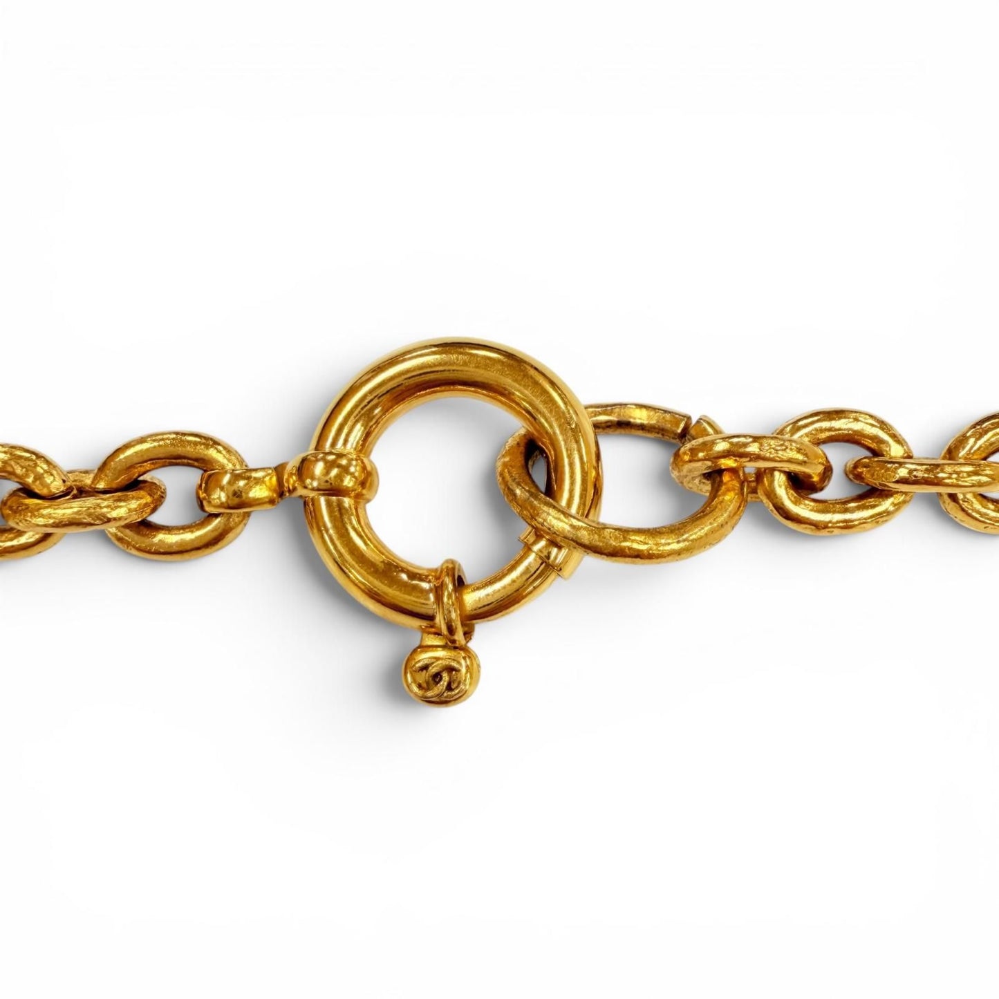 Chanel Vintage CC Logo Gripoix Cross Fringe Long Necklace Gold French — view 6