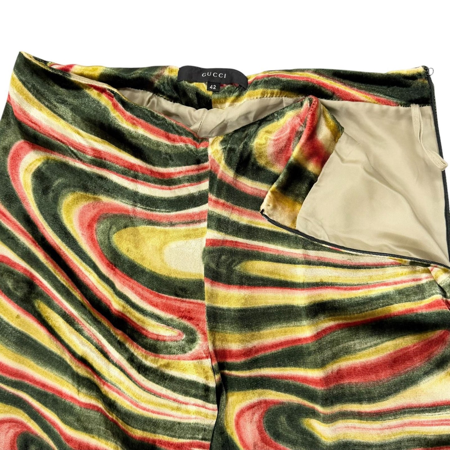Gucci Psychedelic Swirl Velvet Pants Era 42 — view 3