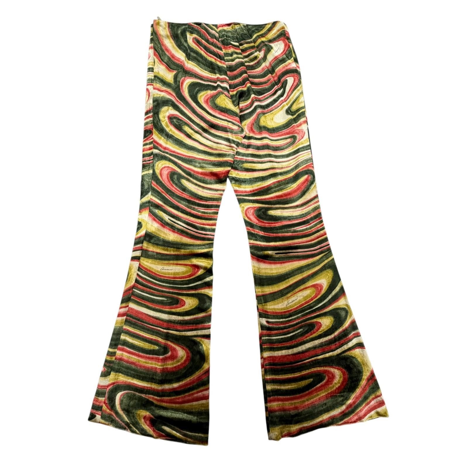 Gucci Psychedelic Swirl Velvet Pants Era 42 — view 2
