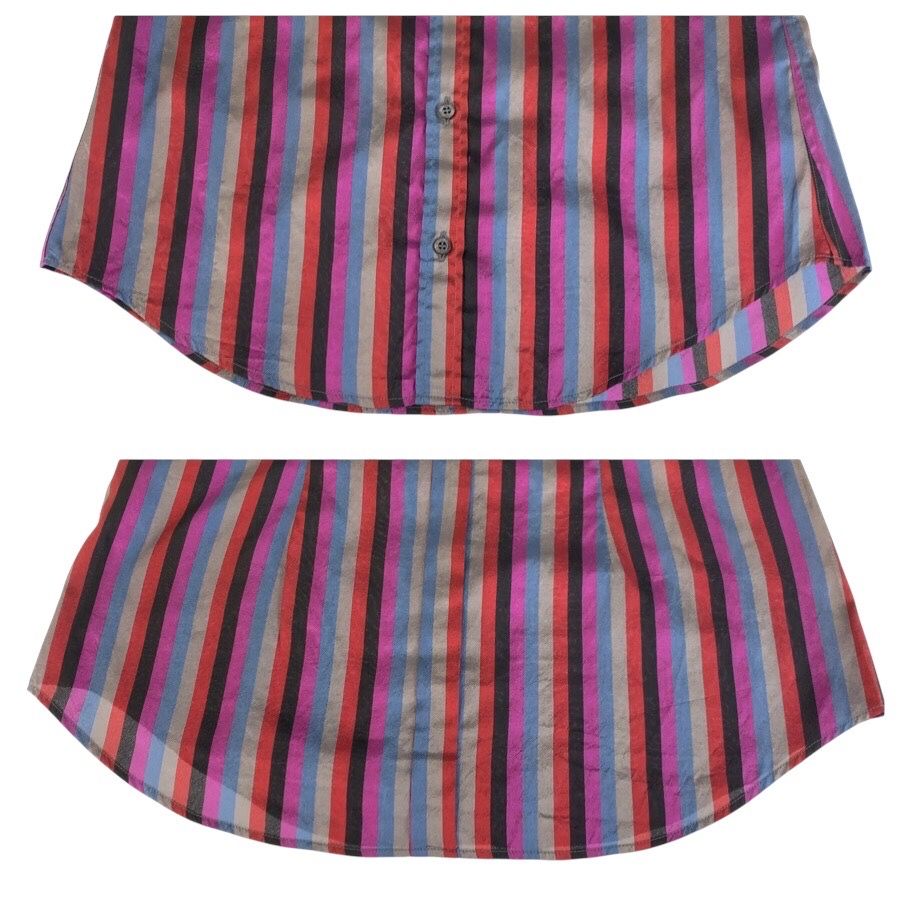 Gucci 38 Multicolor Silk Long Sleeve Shirt Striped — view 6