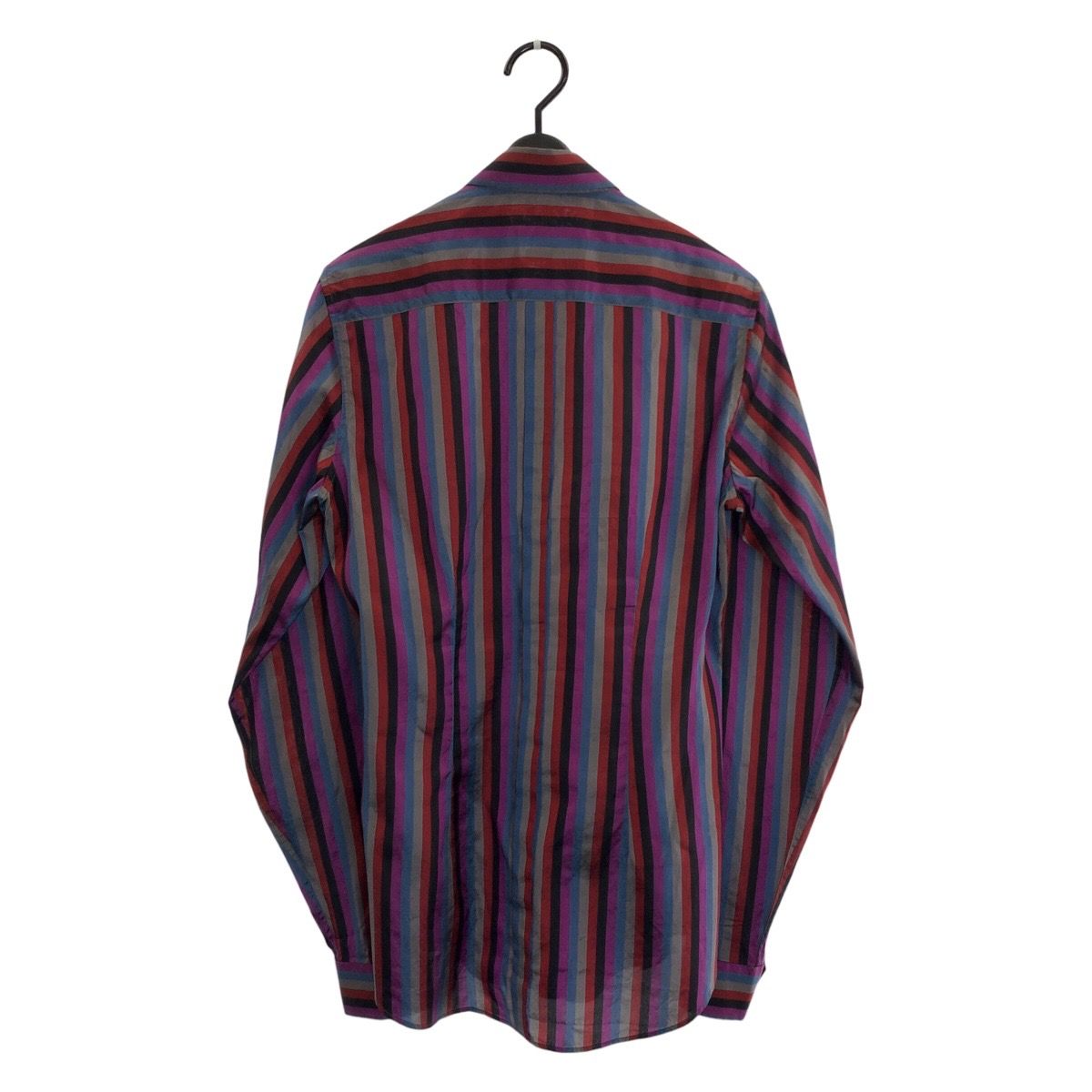 Gucci 38 Multicolor Silk Long Sleeve Shirt Striped — view 2