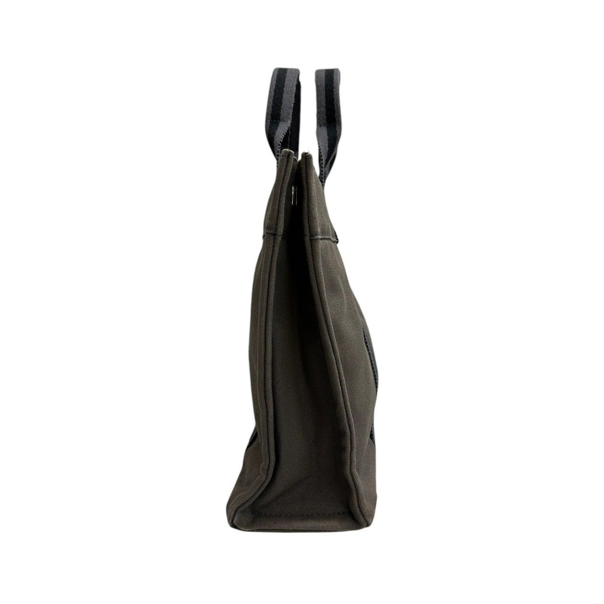 Hermes Fourre Tout Gray Black Canvas Tote Bag — view 4