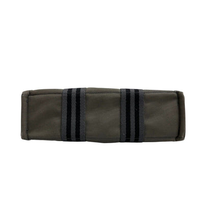 Hermes Fourre Tout Gray Black Canvas Tote Bag — view 3