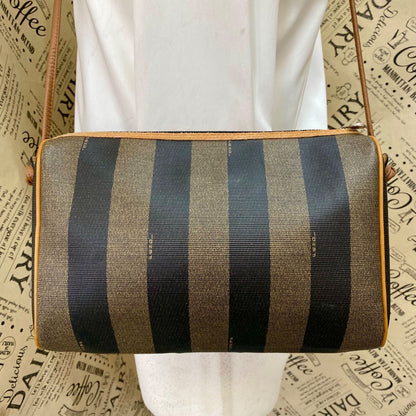 Fendi Pecan Pattern Shoulder Bag Easy to Use Brown — view 2