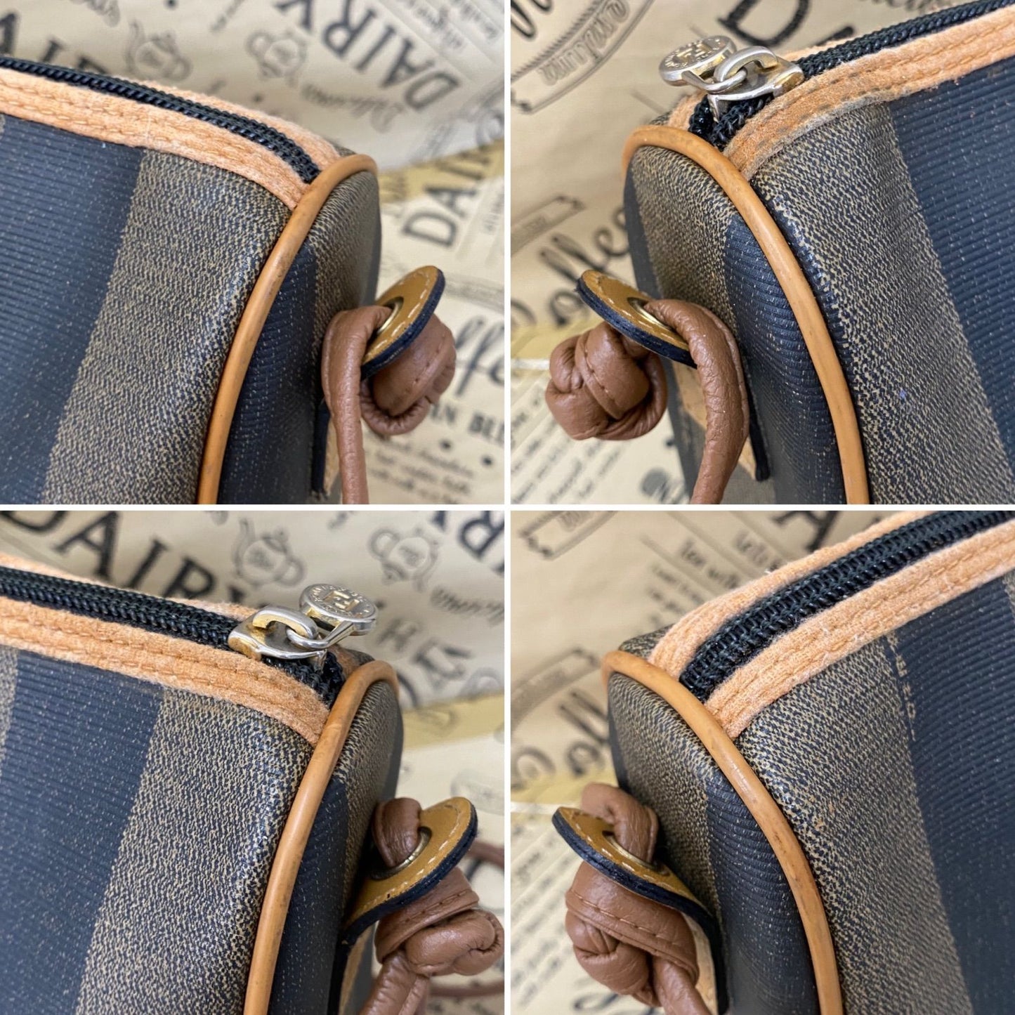 Fendi Pecan Pattern Shoulder Bag Easy to Use Brown — view 7