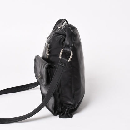 Chrome Hearts F-slinger Leather Shoulder Bag Dagger Zip CH Plus Cross Ball — view 4