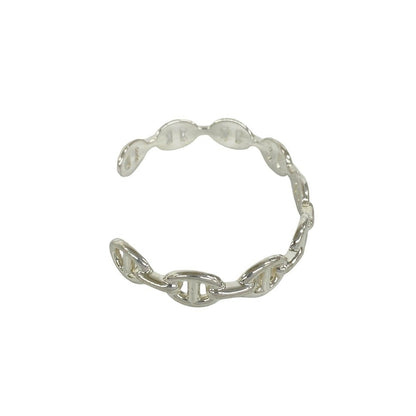 Hermes Included Enchainee Bangle 925 Sterling Silver Bracelet — view 5