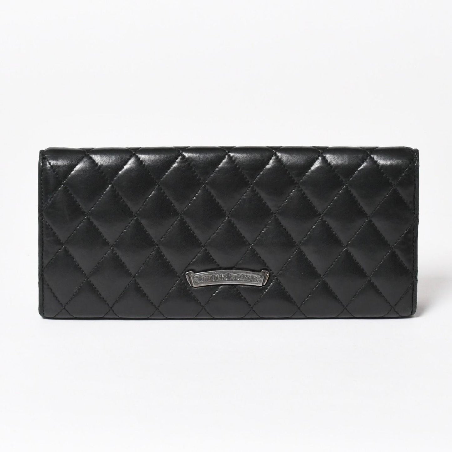 Chrome Hearts Dinner Clutch Large Cross Matelasse Lambskin Black — view 2