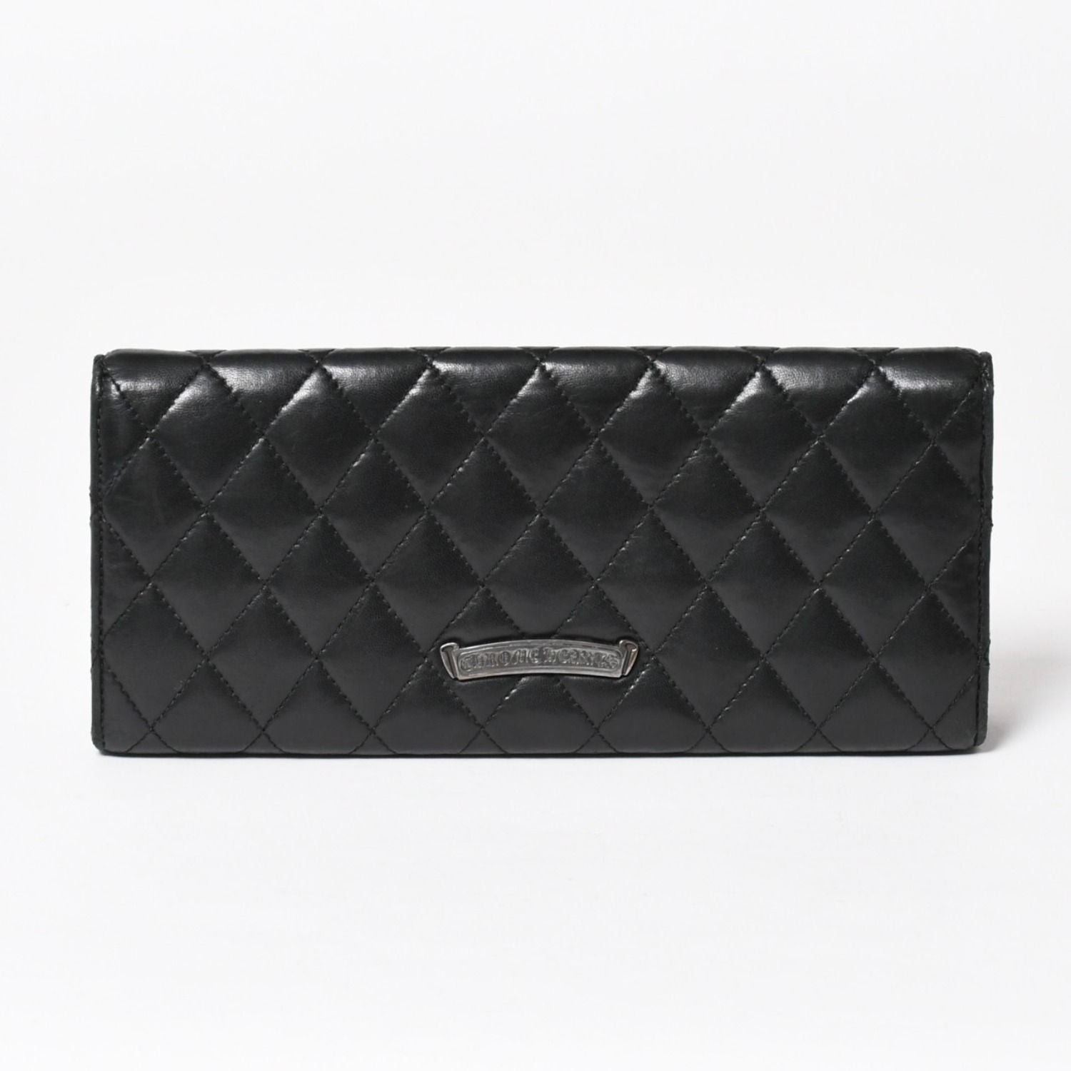 Chrome Hearts Dinner Clutch Large Cross Matelasse Lambskin Black — view 2