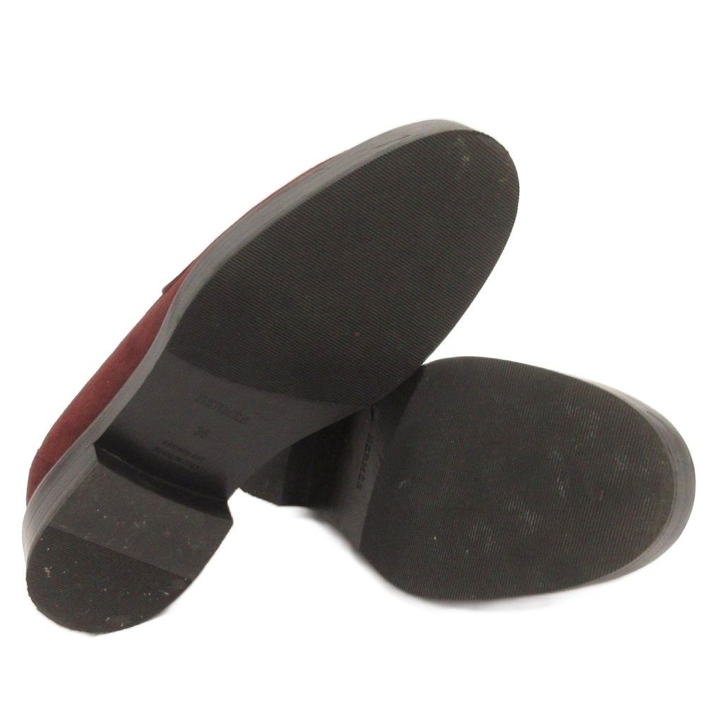 Hermes Hot Oversize Kelly Buckle Loafers Slip on Suede Red 36 — view 4