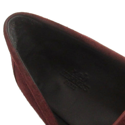 Hermes Hot Oversize Kelly Buckle Loafers Slip on Suede Red 36 — view 5