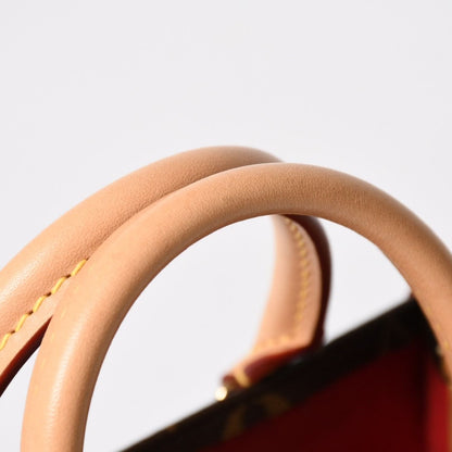 Louis Vuitton Sac Plat BB Handbag Monogram Leather Brown Gold — view 8