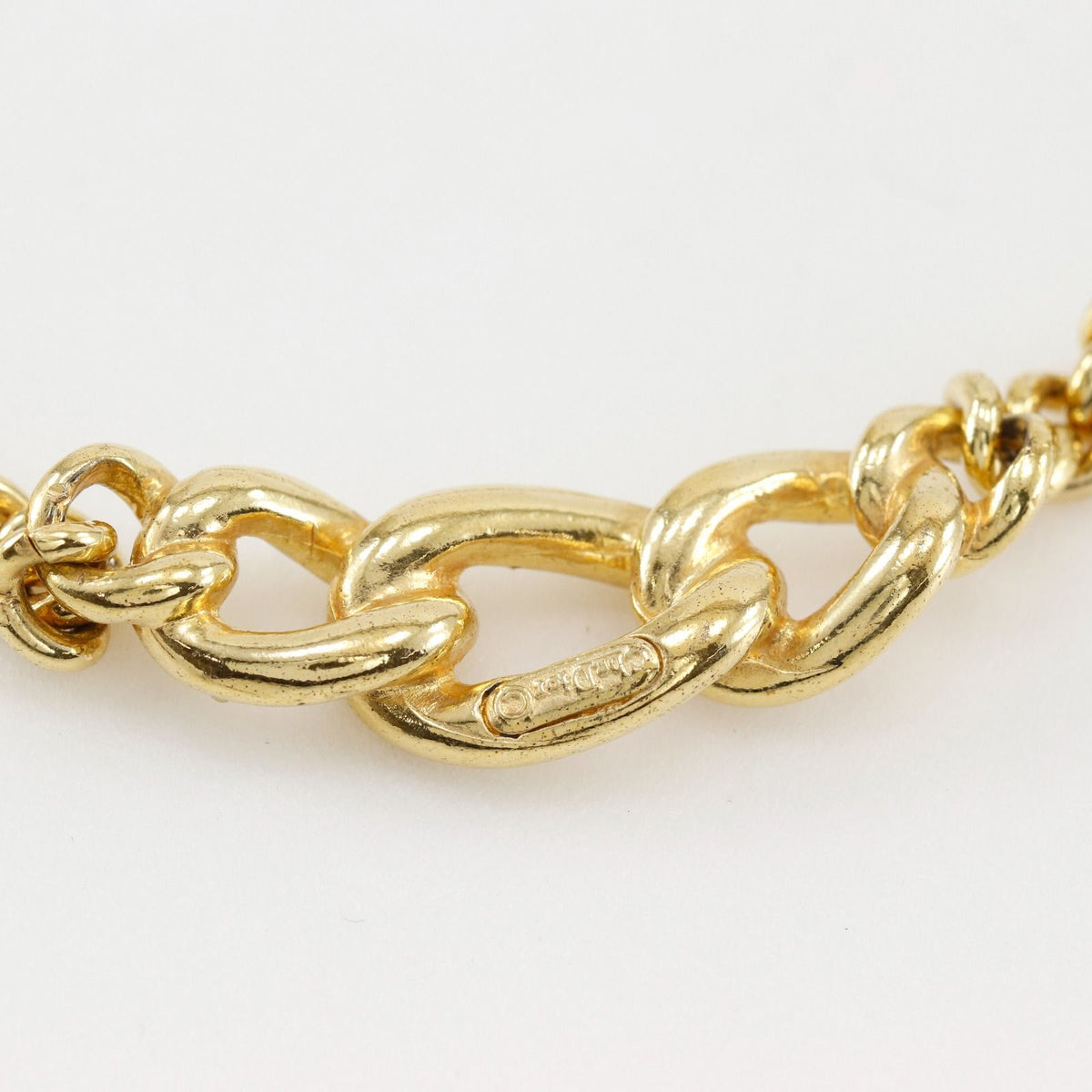 Dior Chain Gold Plated Rhinestone Necklace — view 8