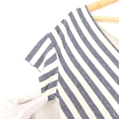 Max Mara Maxmaraweekend Dress XS Cotton Linen Long Maxi Length Striped White — view 4