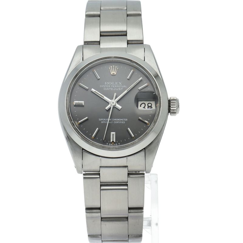 Rolex Datejust Boys Watch Antique SS Gray — view 2