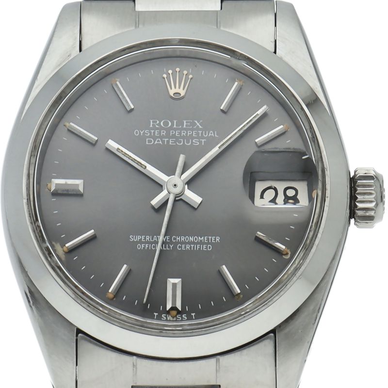 Rolex Datejust Boys Watch Antique SS Gray