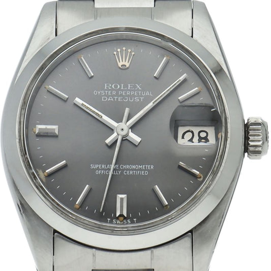 Rolex Datejust Boys Watch Antique SS Gray