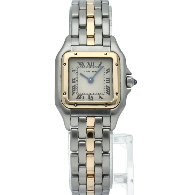 Cartier Panthere SM Watch 1 Row 18K Yellow Gold SS Silver — view 2