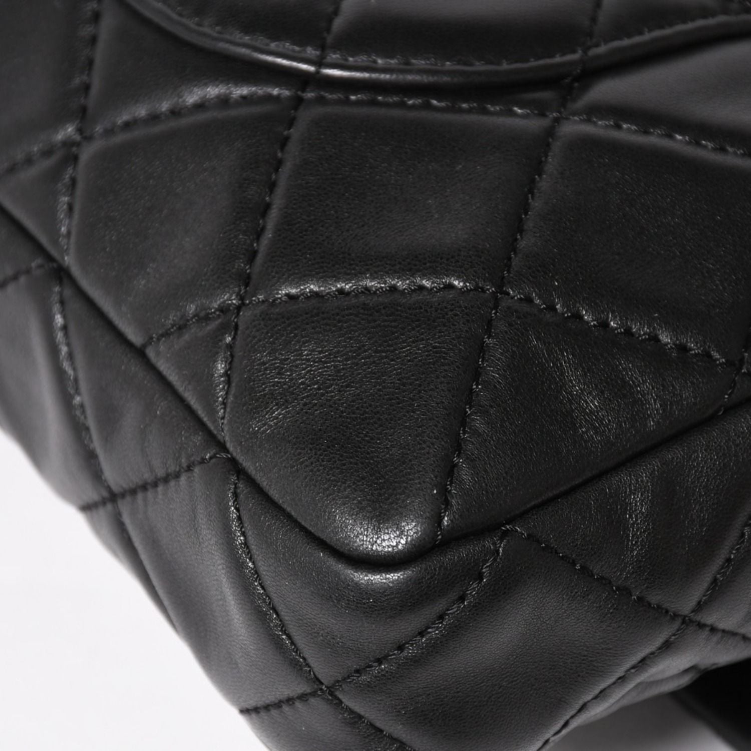 Chanel 2.55 Roll Clutch CC Logo Lambskin Black Ruthenium — view 7