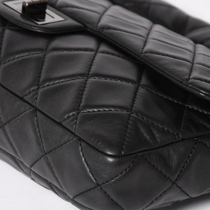 Chanel 2.55 Roll Clutch CC Logo Lambskin Black Ruthenium — view 5