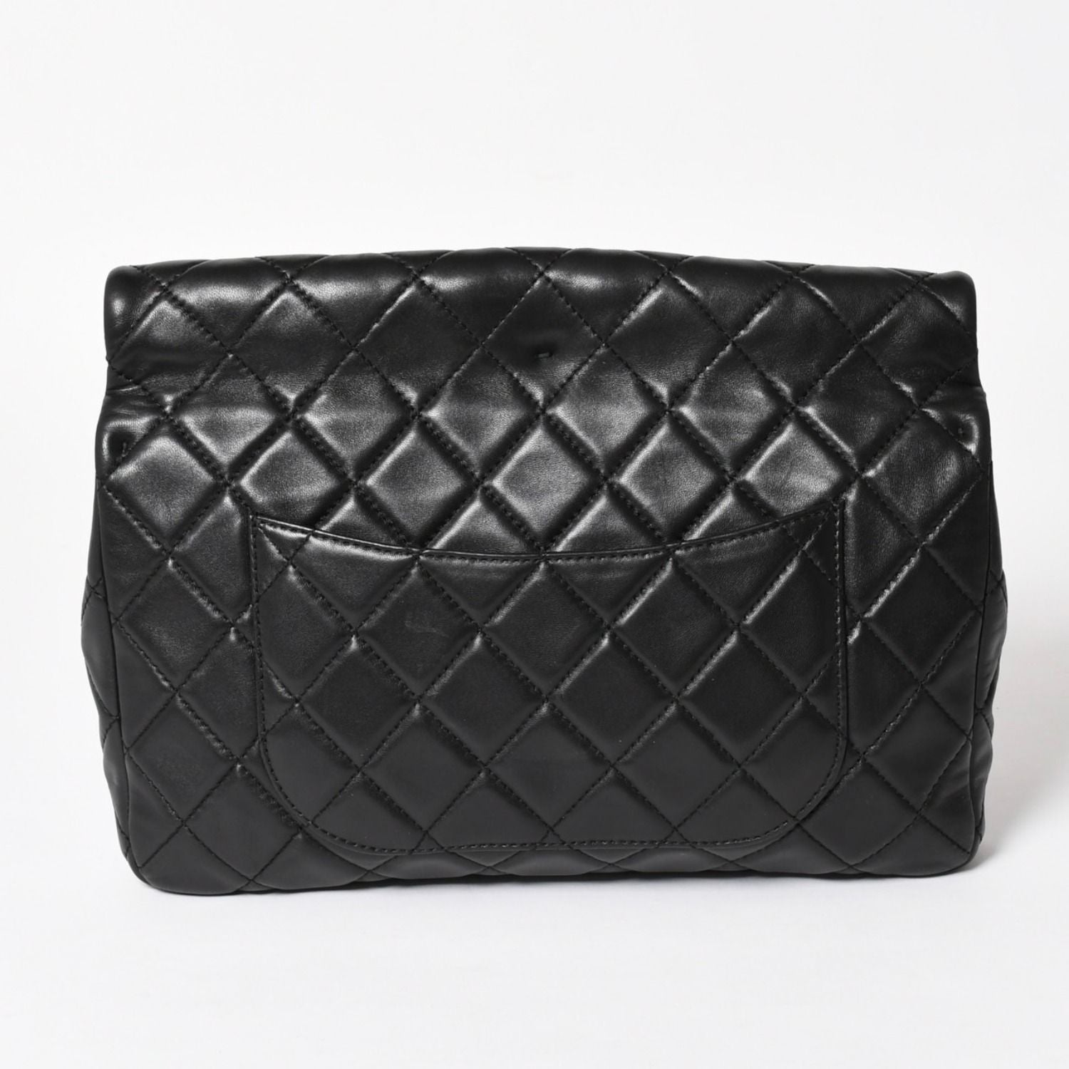 Chanel 2.55 Roll Clutch CC Logo Lambskin Black Ruthenium — view 2