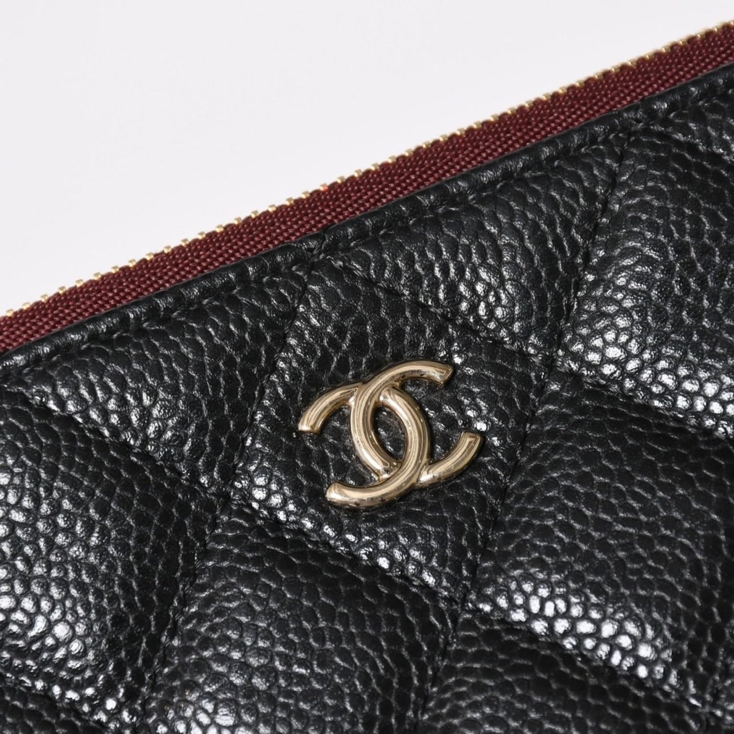 Chanel Classic Large Pouch CC Logo Caviar Leather Black — view 7