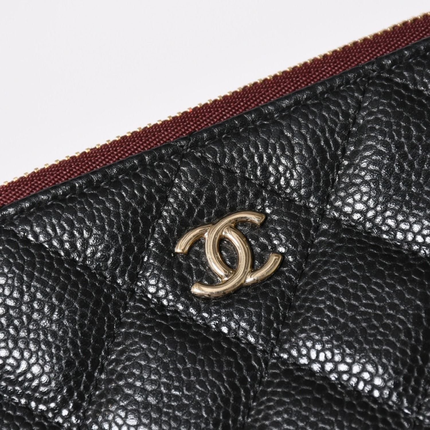 Chanel Classic Large Pouch CC Logo Caviar Leather Black — view 7