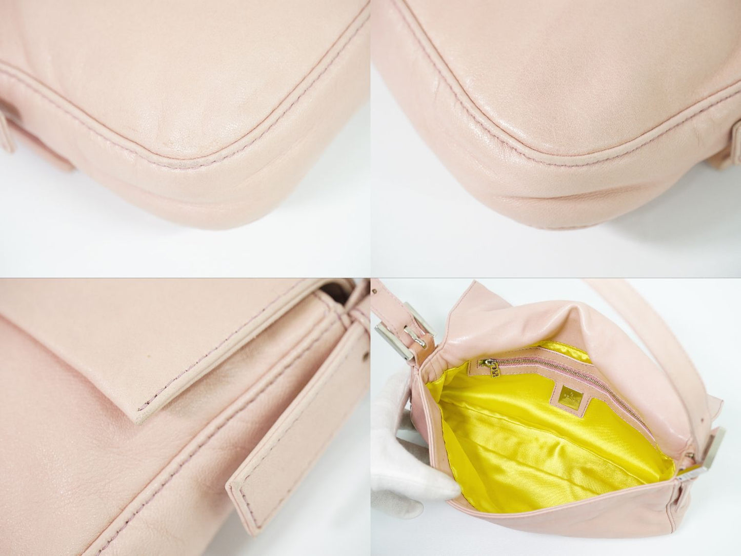 Fendi Mamma Bucket Shoulder Bag Leather Pink — view 7