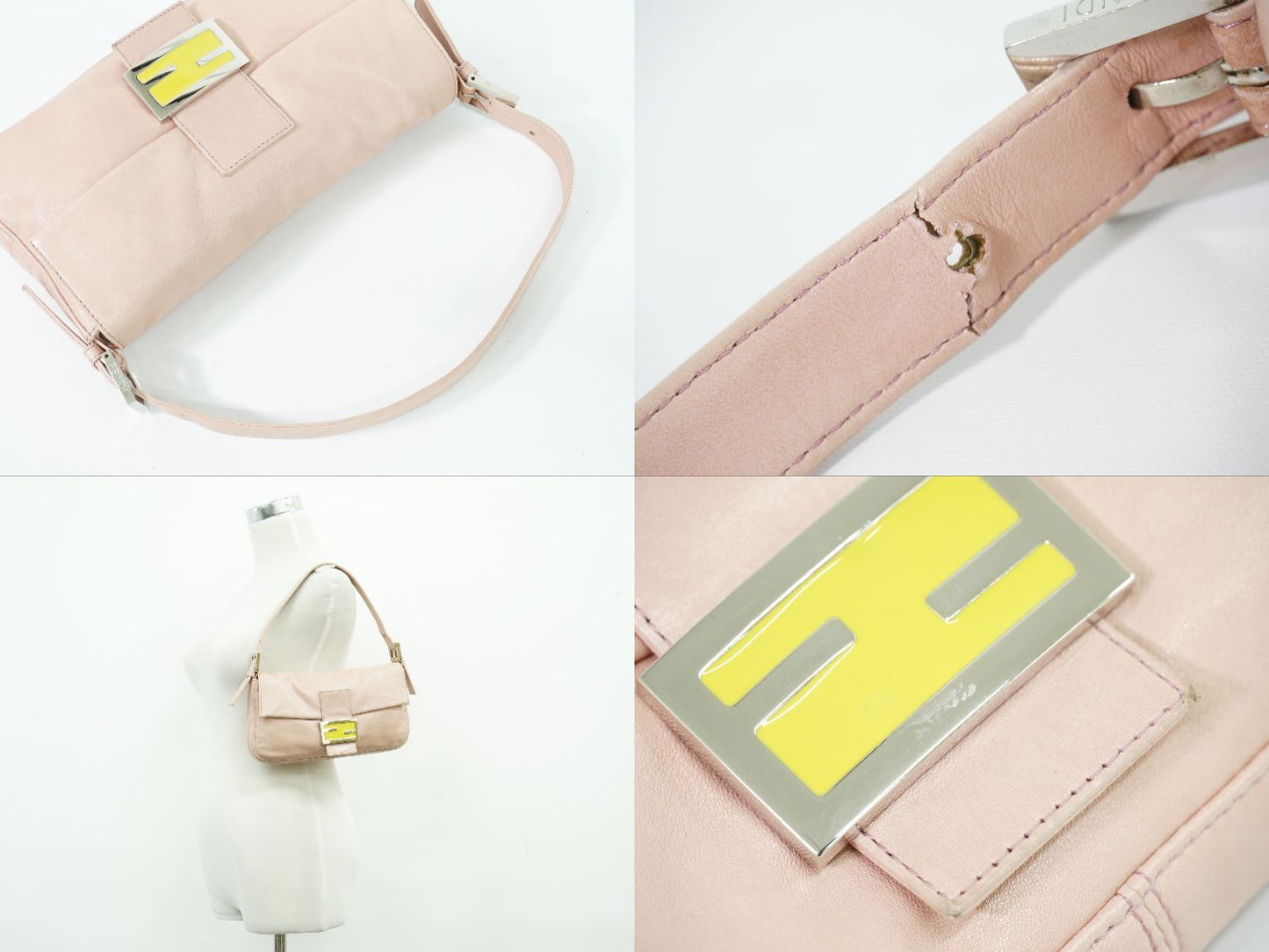 Fendi Mamma Bucket Shoulder Bag Leather Pink — view 6