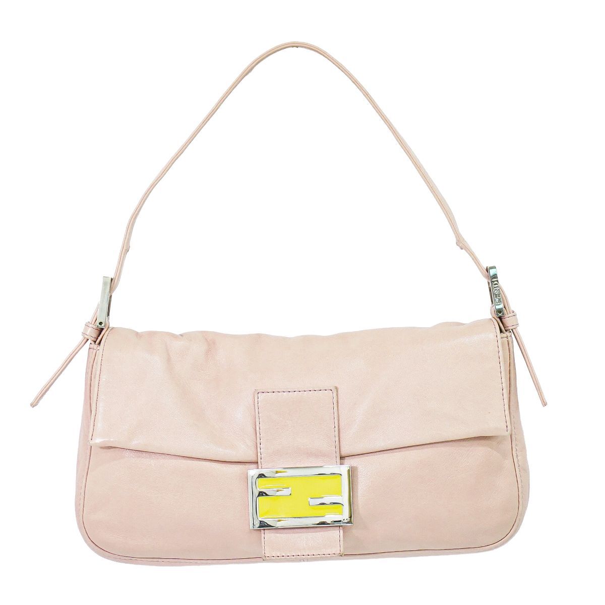 Fendi Mamma Bucket Shoulder Bag Leather Pink