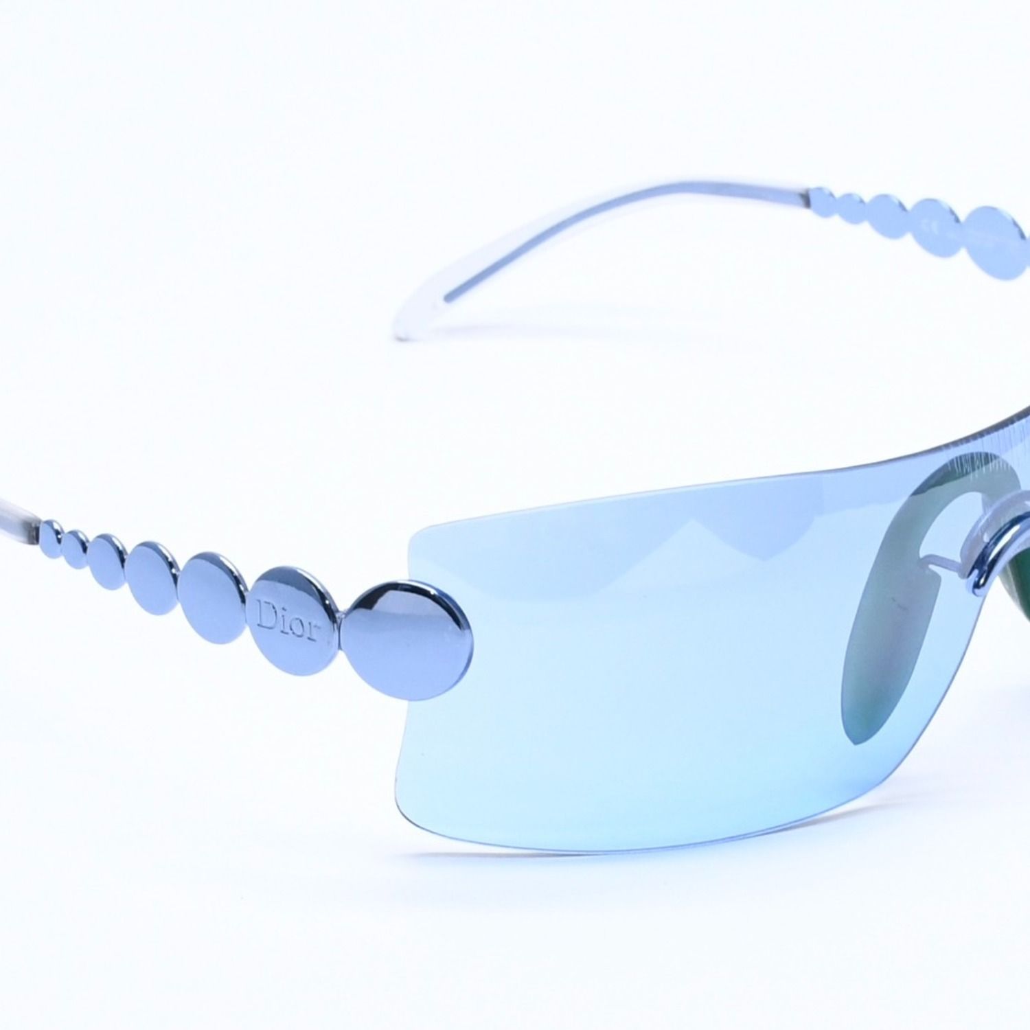 Dior Sunglasses Eyewear Rimless Shield Blue — view 4