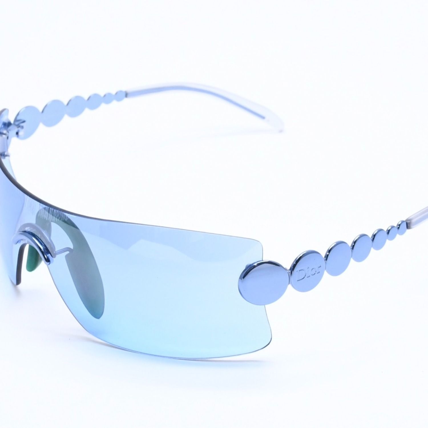 Dior Sunglasses Eyewear Rimless Shield Blue — view 3