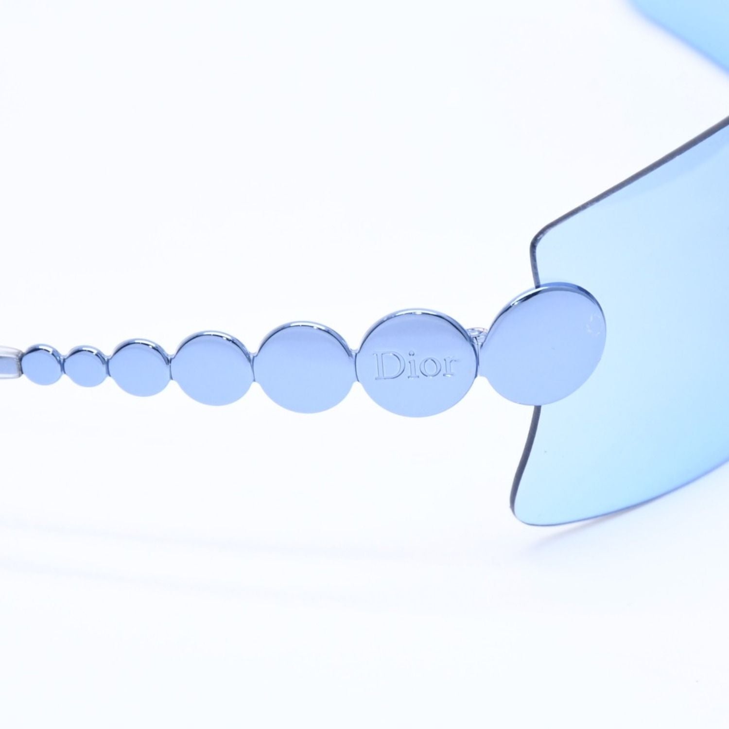 Dior Sunglasses Eyewear Rimless Shield Blue — view 8