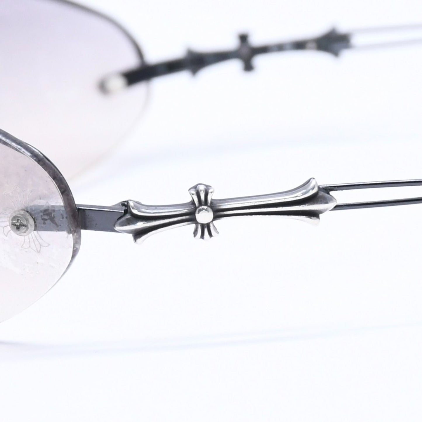 Chrome Hearts Drag Pipe Sunglasses Eyewear CH Cross Crosstail 925 Sterling — view 6