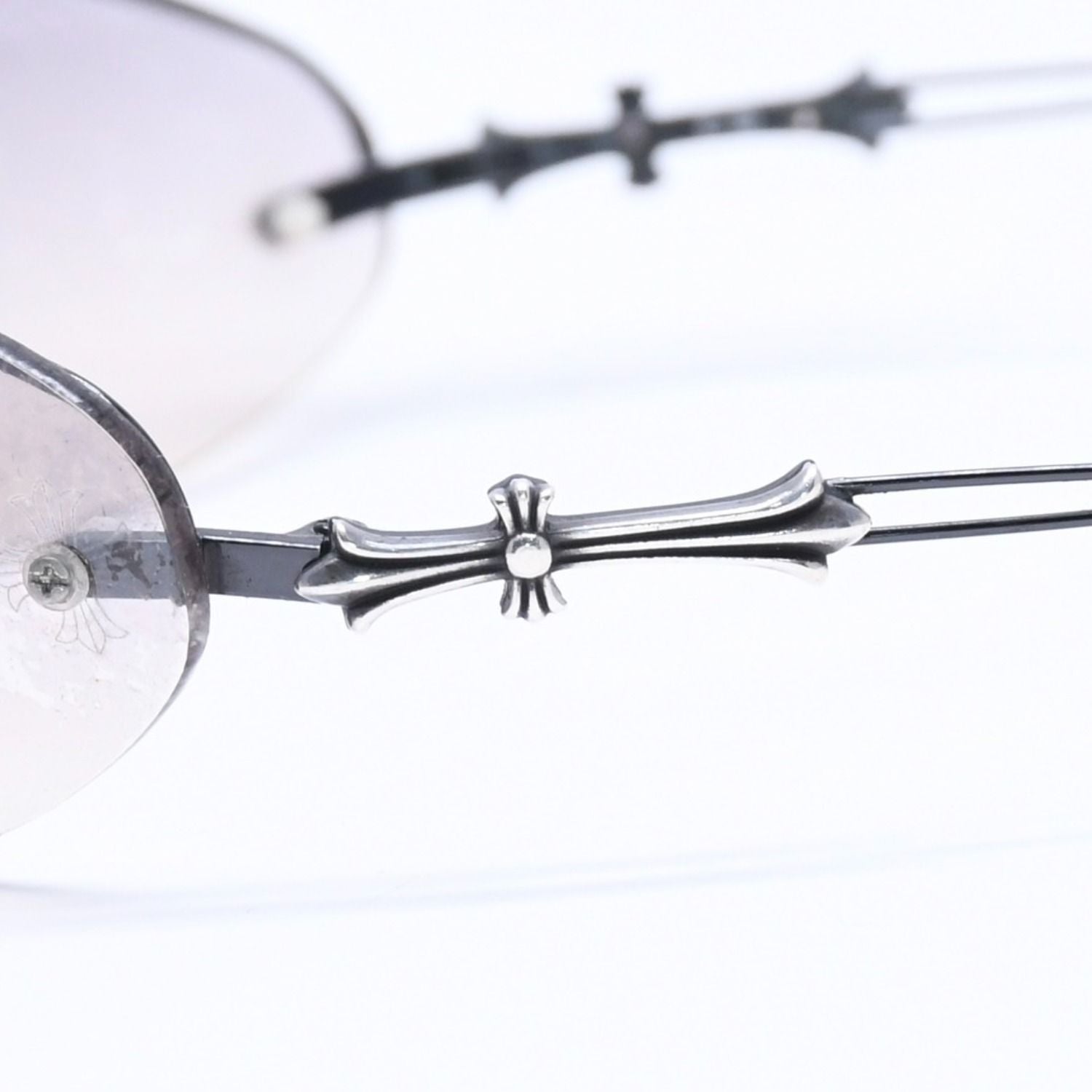 Chrome Hearts Drag Pipe Sunglasses Eyewear CH Cross Crosstail 925 Sterling — view 6