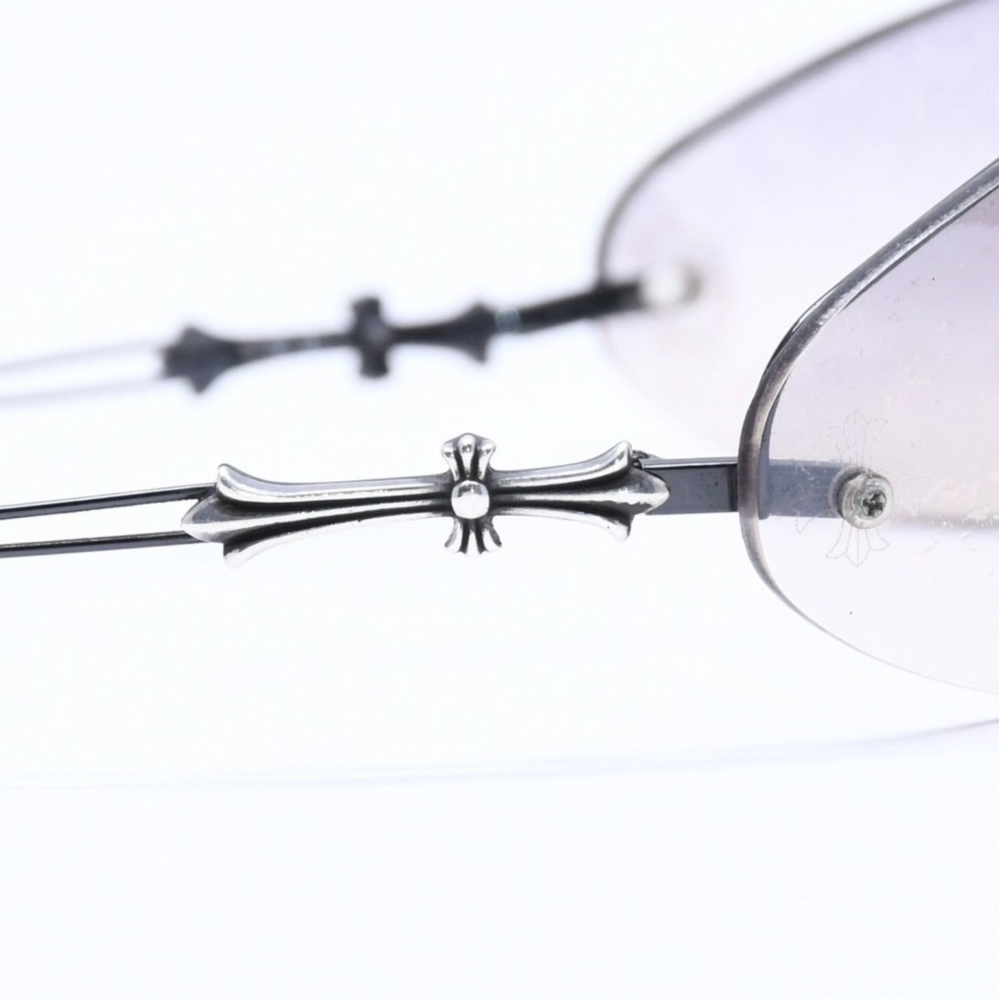 Chrome Hearts Drag Pipe Sunglasses Eyewear CH Cross Crosstail 925 Sterling — view 7