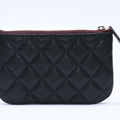 Chanel Classic Mini Pouch Stand CC Logo Caviar Leather — view 3
