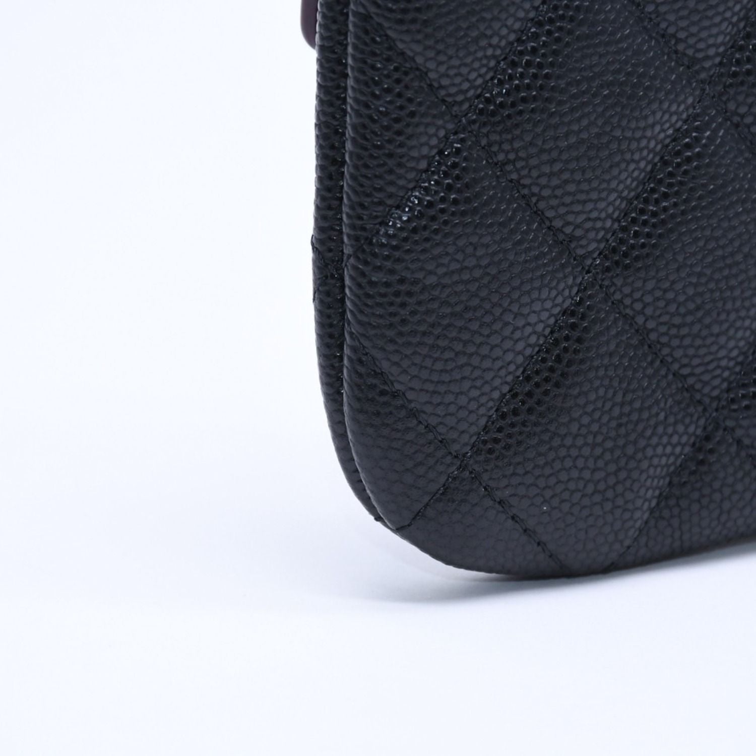 Chanel Classic Mini Pouch Stand CC Logo Caviar Leather — view 7