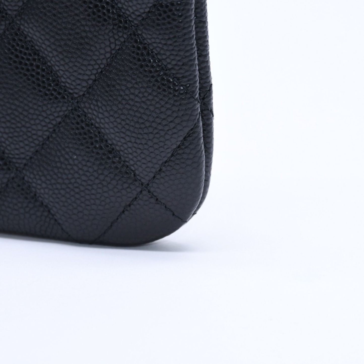 Chanel Classic Mini Pouch Stand CC Logo Caviar Leather — view 5