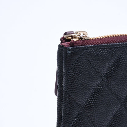 Chanel Classic Mini Pouch Stand CC Logo Caviar Leather — view 6