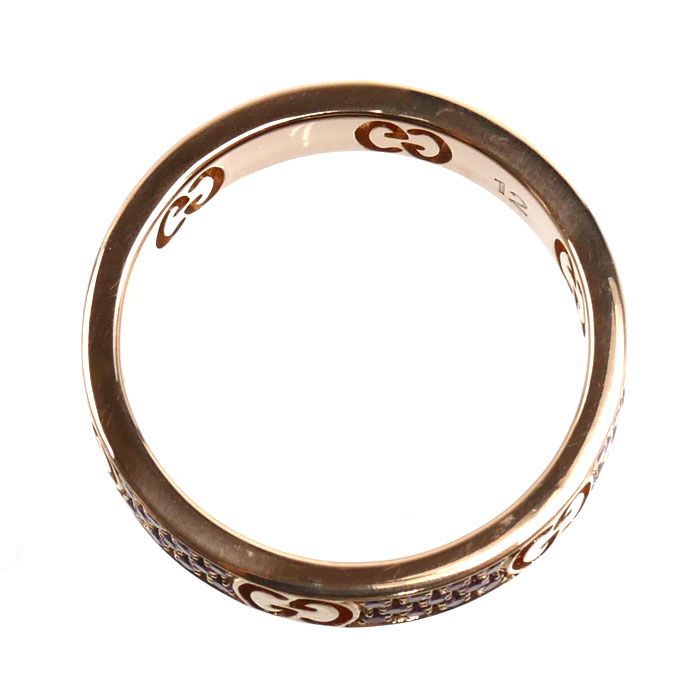 Gucci 18K Pink Gold Icon Star Ring Sapphire — view 3