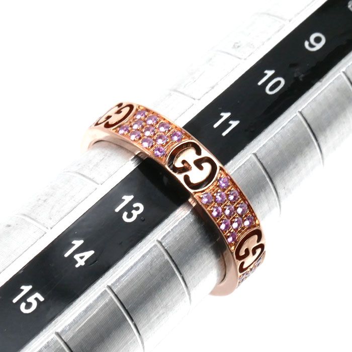Gucci 18K Pink Gold Icon Star Ring Sapphire — view 5