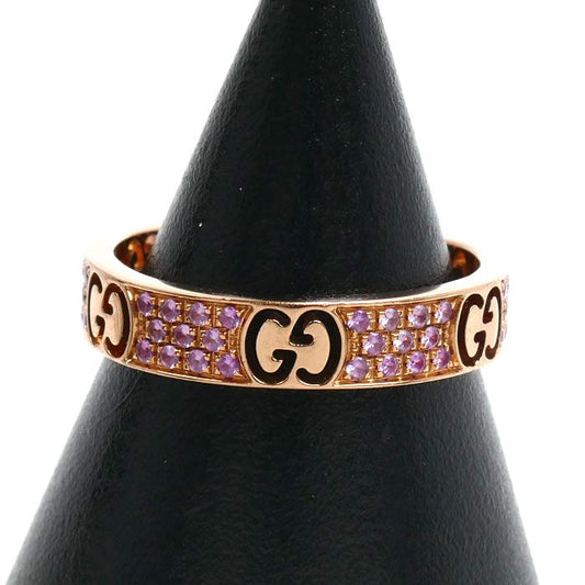 Gucci 18K Pink Gold Icon Star Ring Sapphire